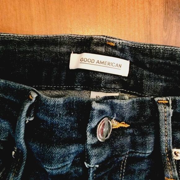 GOOD AMERICAN GOOD LEGS ACCENT STRIPE JEANS SIZE 26 - Picture 6 of 11